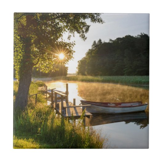 Rowboot Moored bij Lake Tegeltje (Voorkant)