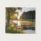 Rowboot Moored bij Lake Wandkleed (Voorkant (horizontaal))