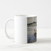 Rowboot op het meer-mok koffiemok (Links)