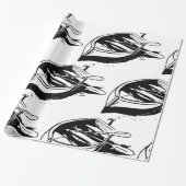 Rowboot Sketch Cadeaupapier (Uitgerold)