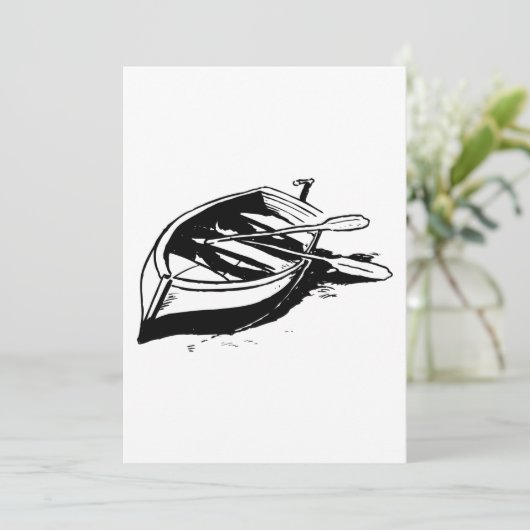 Rowboot Sketch Kaart (Staand voorkant)