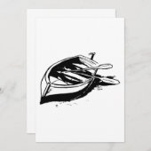 Rowboot Sketch Kaart (Voorkant / Achterkant)