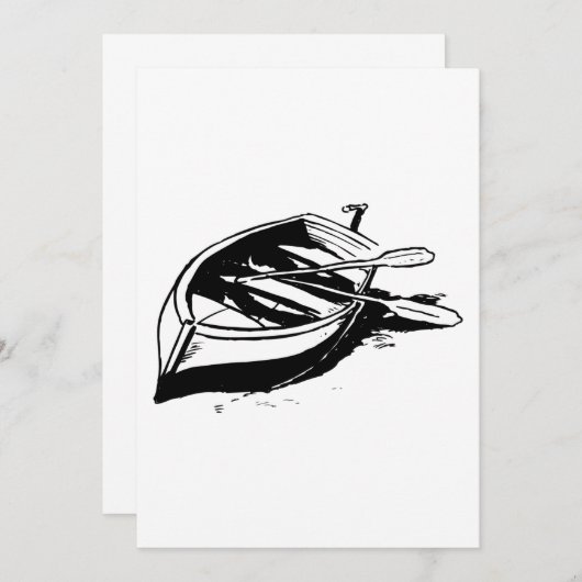 Rowboot Sketch Kaart (Voorkant / Achterkant)
