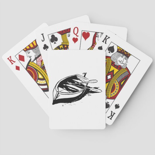 Rowboot Sketch Pokerkaarten (Achterkant)