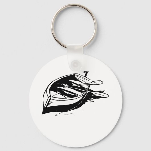 Rowboot Sketch Sleutelhanger (Voorkant)