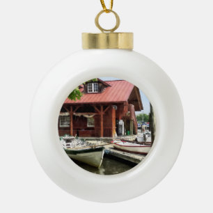 Rowboten door de stichters Park Alexandria VA Keramische Bal Ornament