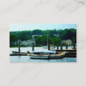 Rowboten met verbinding aan de haven visitekaartje (Achterkant)