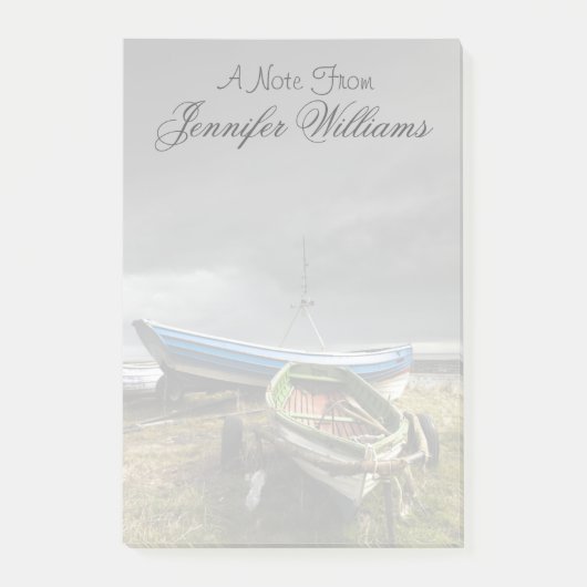 Rowboten op de kust | Engeland Post-it® Notes (Voorkant)