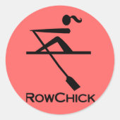 RowChick Logo Ronde Sticker (Voorkant)