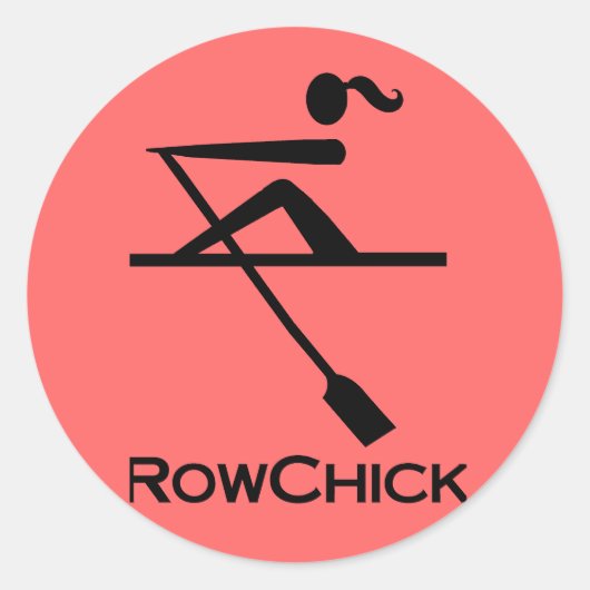 RowChick Logo Ronde Sticker (Voorkant)