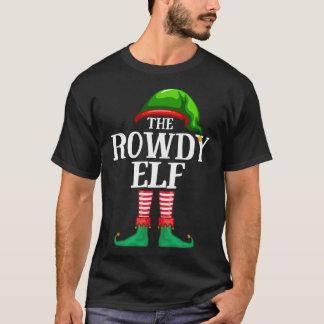 Rowdy Elf Matching Family Kerstmis Pajama T-shirt