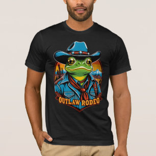 Rowdy Outlaw Rodeo Frog - Western Cowboy T-shirt