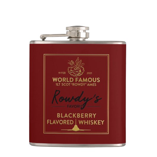Rowdy's Whiskey Heupfles (Voorkant)