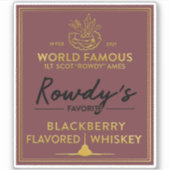 Rowdy's Whiskey Label Sticker (Voorkant)