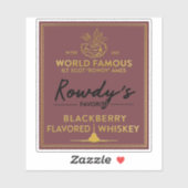 Rowdy's Whiskey Label Sticker (Vel)