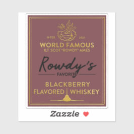 Rowdy's Whiskey Label Sticker