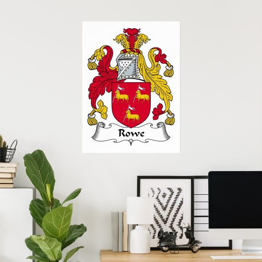 Rowe Family Crest Poster (Thuiskantoor)