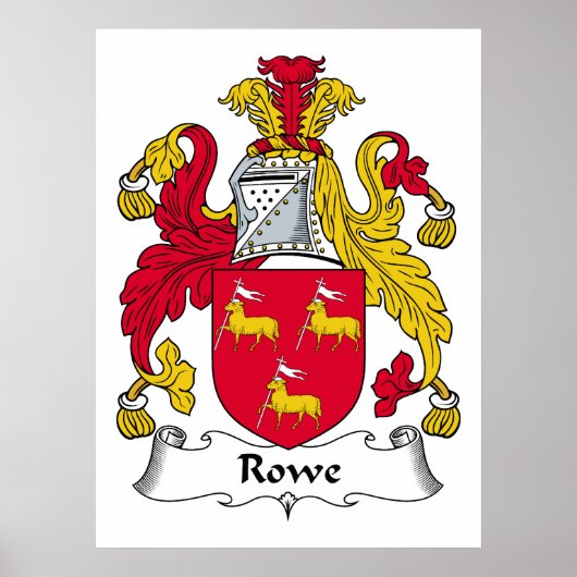 Rowe Family Crest Poster (Voorkant)