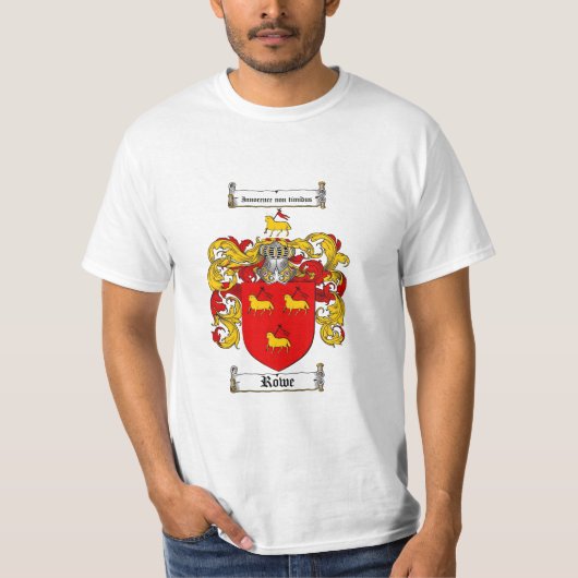 Rowe Family Crest - Rowe wapenlaag T-shirt (Voorkant)