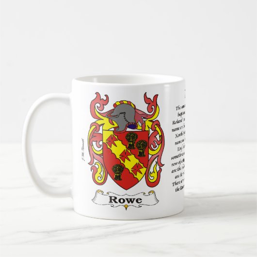 Rowe - Gezinsbekleding van de mok van wapens (Links)