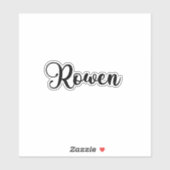 Rowen Naam - Handgeschreven kalligrafie Sticker (Vel)