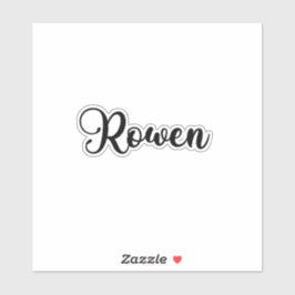 Rowen Naam - Handgeschreven kalligrafie Sticker