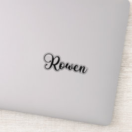 Rowen Naam - Handgeschreven kalligrafie Sticker