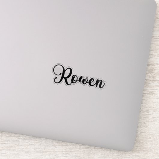 Rowen Naam - Handgeschreven kalligrafie Sticker (Detail)