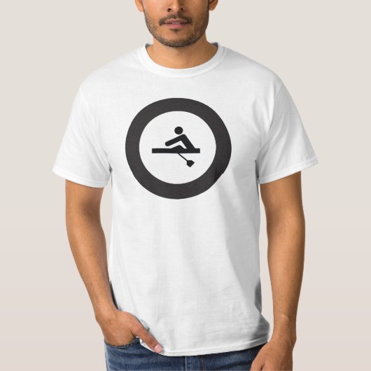 ROWEN | Zwart-witsportpictogram T-shirt (Voorkant)