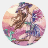 Rowenia - Heks en Dragon Sticker (Voorkant)
