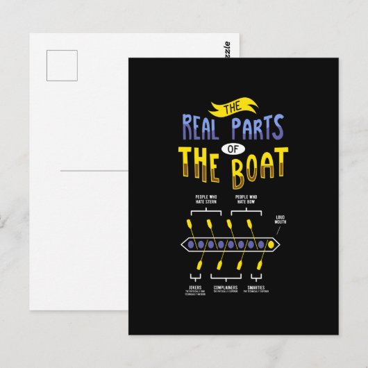 Rowerende vleugelboot briefkaart (Voorkant / Achterkant)