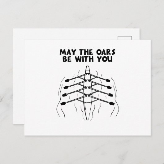 Rowerende vleugelboot briefkaart (Voorkant / Achterkant)