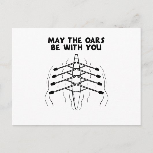 Rowerende vleugelboot briefkaart (Voorkant)