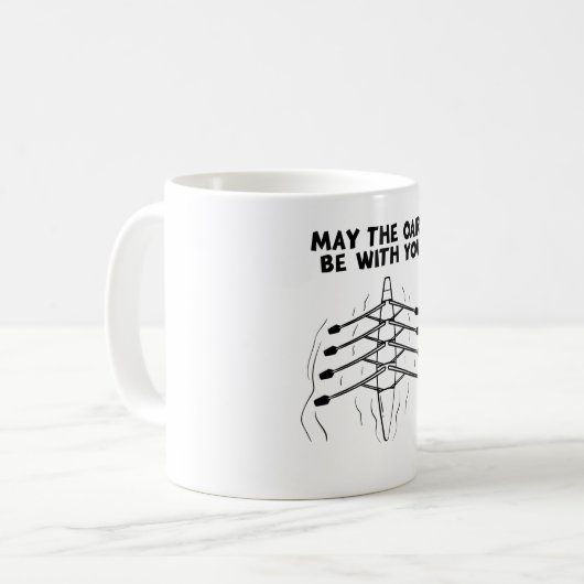 Rowerende vleugelboot koffiemok (Voorkant links)