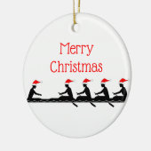 Rowerploeg Watersport #4 Santa Hat Keramisch Ornament (Links)