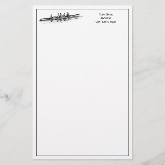 Rowerploeg Watersport Briefpapier (Voorkant)