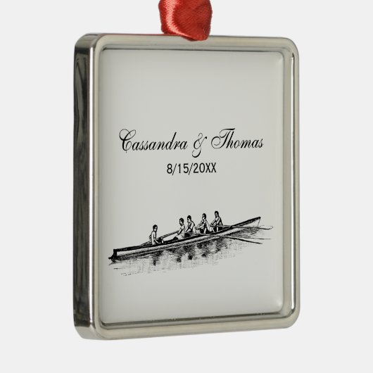 Rowerploeg Watersport Metalen Ornament (Rechts)