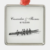 Rowerploeg Watersport Metalen Ornament (Voorkant)