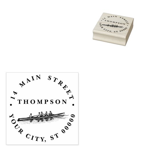 Rowerploeg Watersport Rubberstempel (Gestempeld)