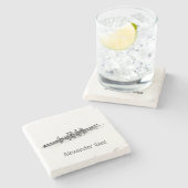 Rowerploeg Watersport Stenen Onderzetter (Zijkant)