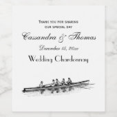 Rowerploeg Watersport Wijn Etiket (Enkel label)