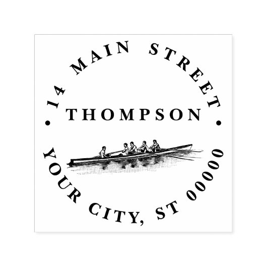 Rowerploeg Watersport Zelfinktende Stempel (Design)