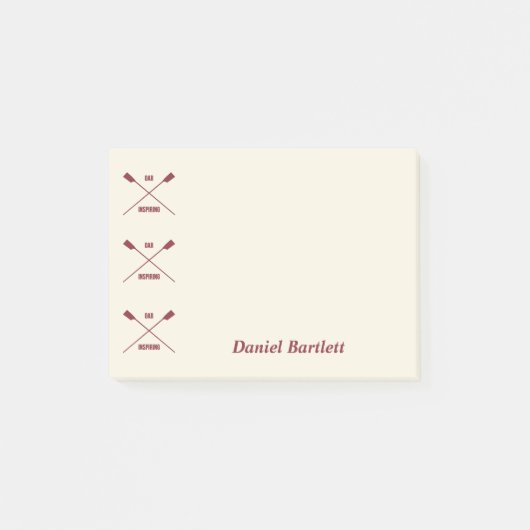 Rowers geïndividualiseerde oar-inspirerende roomma post-it® notes (Voorkant)