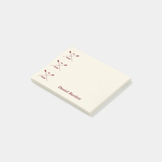 Rowers geïndividualiseerde oar-inspirerende roomma post-it® notes (Schuin)