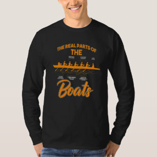 Rowers groeperen de echte delen van de motorrijwie t-shirt