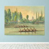 Rowers Race Boat Race Canvas Afdruk (Insitu (Houten vloer))