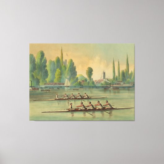  Rowers Race Boat Race Canvas Afdruk (Voorkant)