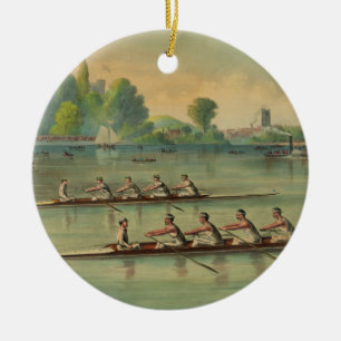 Rowers Race Boat Race Keramisch Ornament