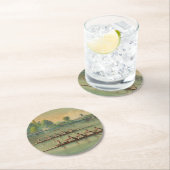  Rowers Race Boat Race Ronde Kartonnen Onderzetter (Insitu)