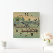 Rowers Race Boat Race Vierkante Klok (Huis)